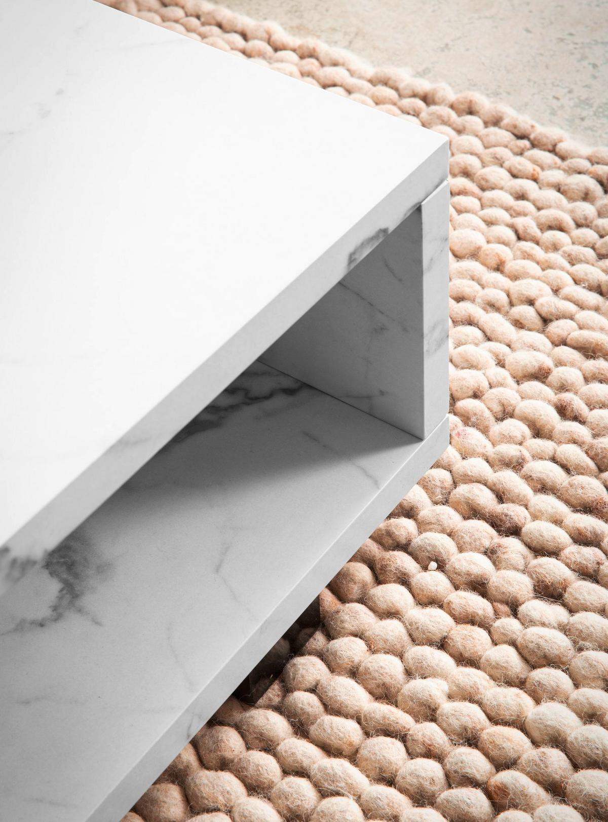 Couchtisch Wl6.937 - Weiss/Schwarz, Design, Holzwerkstoff/Kunststoff (100/50/25cm) - Livetastic