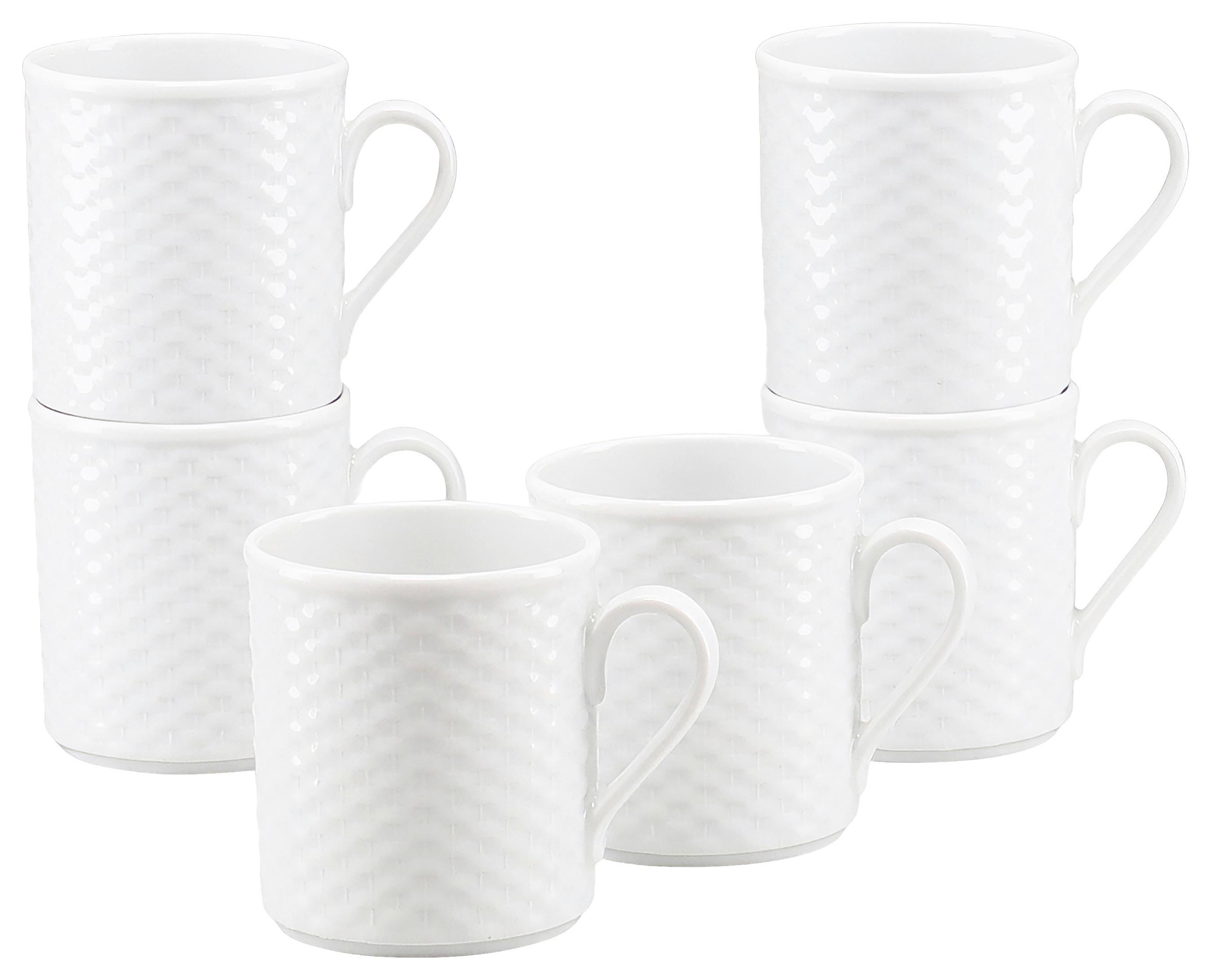 Set Skodelic Polo, 6-Delni - bela, Basics, keramika (250ml) - Creatable