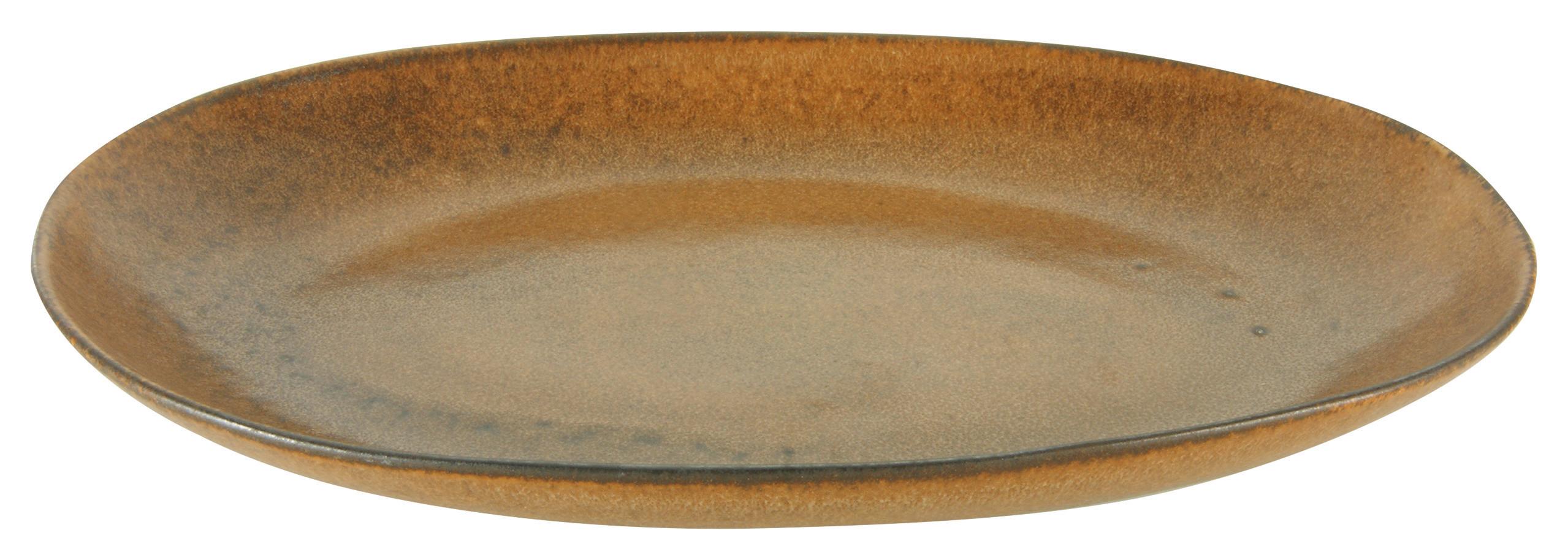 Platzteller Sahara aus Keramik in Braun - Braun, LIFESTYLE, Keramik (29,5/18/3,5cm) - Zandiara