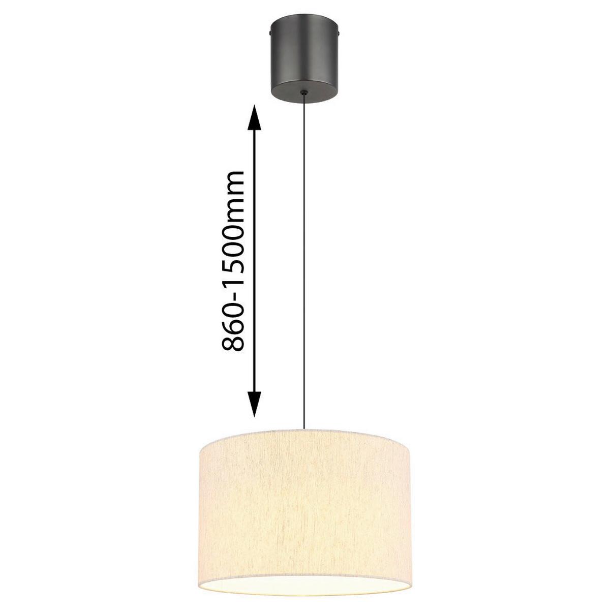 LAMPA WISZĄCA LED 31540108 THEA - czarny chrom/kremowy, Basics, tworzywo sztuczne/metal (35/180cm) - Globo