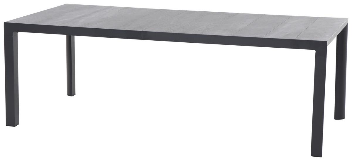 Gartengarnitur Milano 7-tlg. Anthrazit - Anthrazit, Basics, Keramik/Kunststoff (100/110/220cm) - Siena Garden