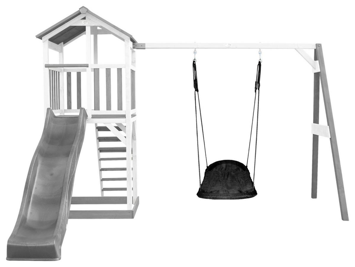 SPIELTURM A025.124.82 - Blau/Schwarz, KONVENTIONELL, Holz/Kunststoff (356,6/241,9/349cm) - Ambia Garden
