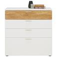Kommode aus Eiche massiv - Eichefarben/Schwarz, MODERN, Holz/Holzwerkstoff (90/96/40cm) - Premium Living Kommode aus Eiche massiv - Eichefarben/Schwarz, MODERN, Holz/Holzwerkstoff (90/96/40cm) - Premium Living