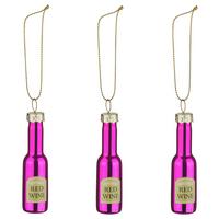 Christbaumanhänger Figures Goldfarben/Pink - Pink/Goldfarben, Glas (2/8cm) - Mömax