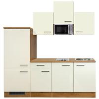 Kuhinjski Blok Z Aparati Avila, Magnolija, Barva Hrasta - magnolija/črna, Moderno, kovina/leseni material (210cm) - FlexWell