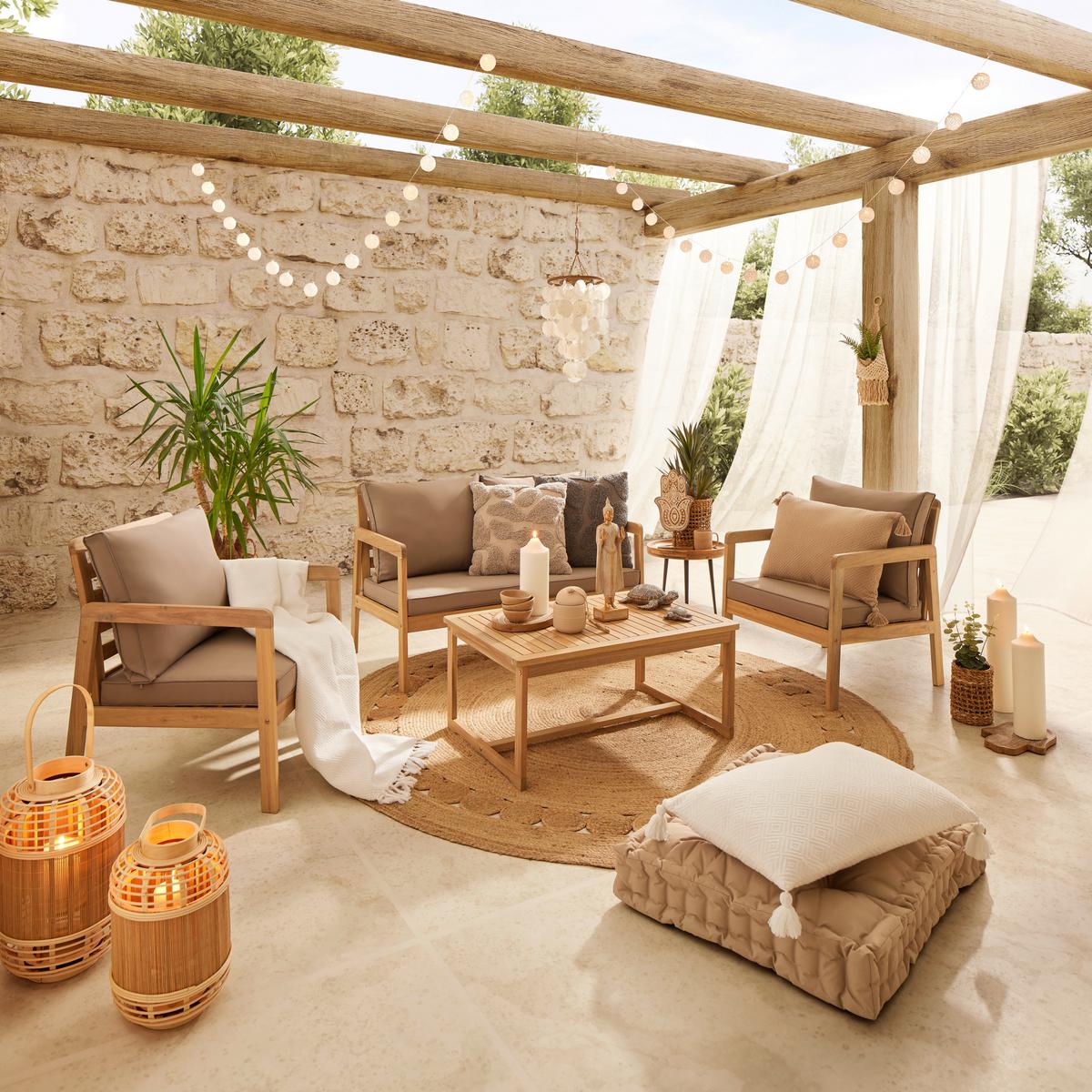 Lámpás Bamboo - natúr, Basics, fa (23/40cm) - Modern Living
