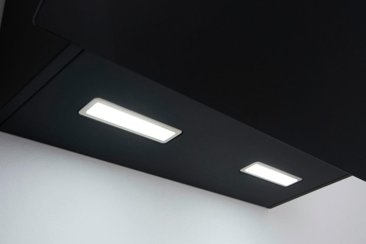 Dunstabzugshaube Selia ca. 60x116 cm Schwarz - Schwarz, Trend, Glas/Metall (60/78-116/40,8cm) - Respekta