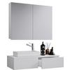 Kopalnica Gudas, Bela - bela, Moderno, leseni material/keramika (85cm) - MID.YOU