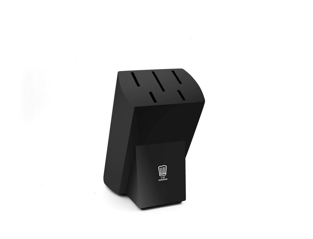BLOK NA NOŻE 23360 - kolor srebrny/czarny, Basics, tworzywo sztuczne/metal (37/29,3/12cm) - Chefkoch+Fackelmann
