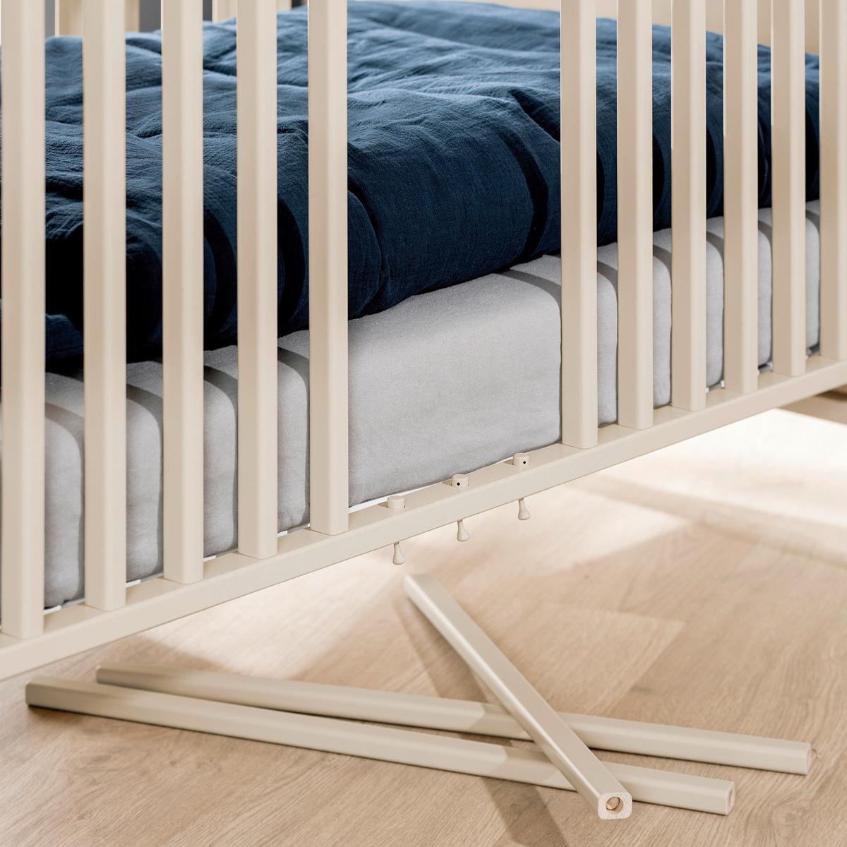 ŁÓŻKO SZCZEBELKOWE EEFJE BABYBETT - beżowy, Basics, materiał drewnopochodny (146,8/76,3/87,6cm) - Paidi