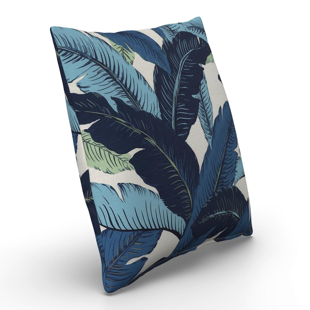 Outdoorkissen Luisa Blau/Weiß ca. 45x45 cm - Blau/Weiß, MODERN, Textil (45/45/10cm) - Bessagi Garden