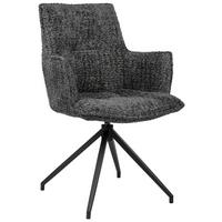 KRZESŁO Z PODŁOKIETNIKAMI OSAKA VENGA -EXKLUSIV- - ciemnoniebieski/czarny, Design, metal/tkanina (59/89,5/63cm) - Novel