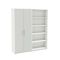 AKTENSCHRANK OFFICE EDITION - SW SET 1 HOCH - Hellgrau/Weiß, MODERN, Holzwerkstoff (168,8/185,6/33cm) - MID.YOU