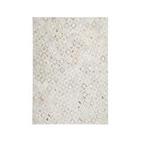 FLACHWEBETEPPICH SPARK 110 ELFENBEIN/CH 80X150 - Chromfarben/Beige, Design, Leder (80/150cm) - Kayoom