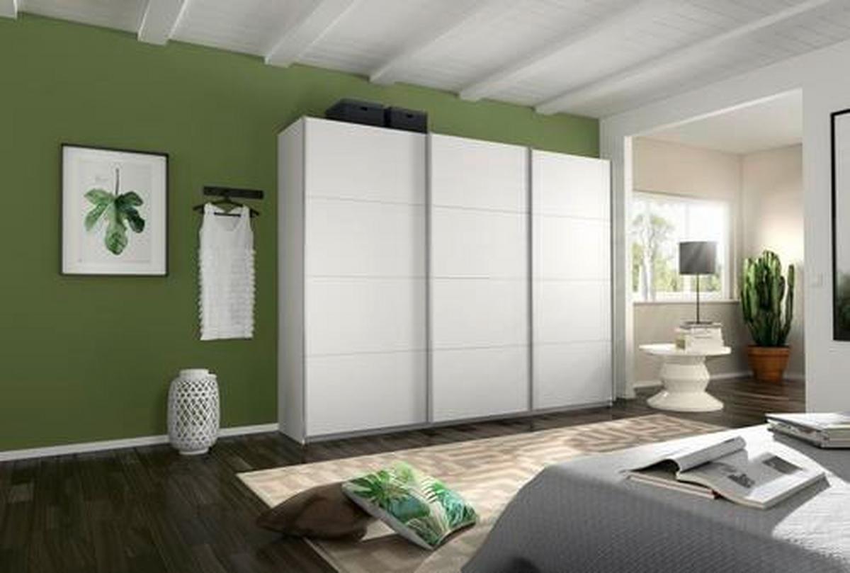 Ormar S Kliznim Vratima Belluno - bijela/boje aluminija, Moderno, drvni materijal/metal (271/210/62cm) - Modern Living