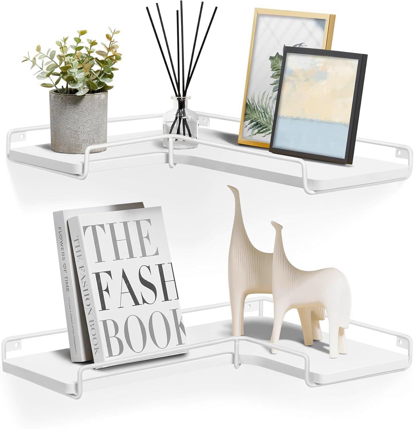 Eckregal Weiß ca. 40x4x29 cm - Weiß, Trend, Holzwerkstoff/Metall (40/4/29cm) - MID.YOU