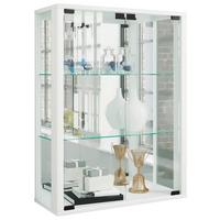 Hängevitrine Udina in Weiß - Schwarz/Weiß, MODERN, Glas/Holz (60/80/25cm) - MID.YOU