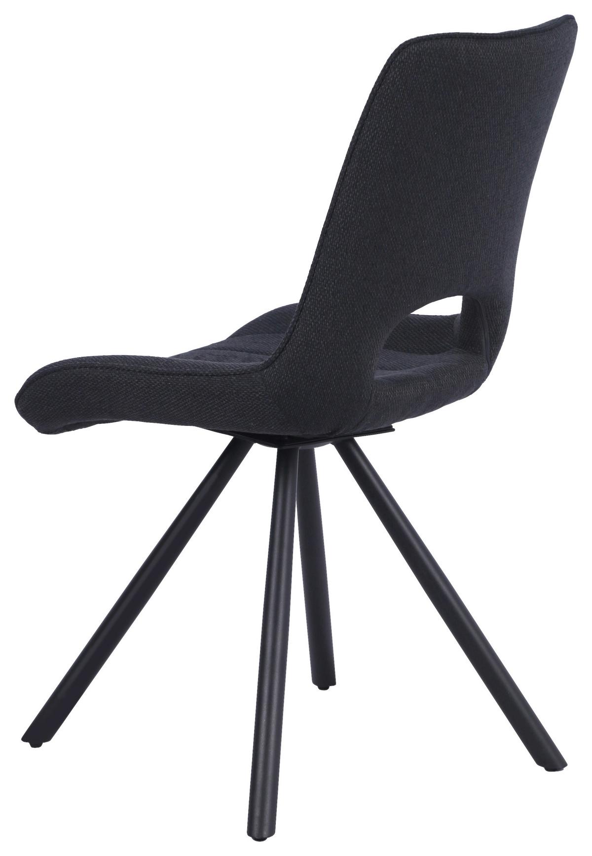 Scaun NERA - gri închis/negru, Basics, lemn/metal (51/87/61cm) - Mömax