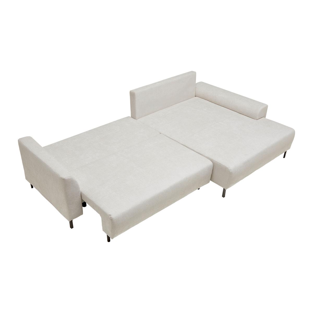 Ecksofa Integra Beige - Beige/Schwarz, Textil/Metall (294/81-93/170cm) - Mömax