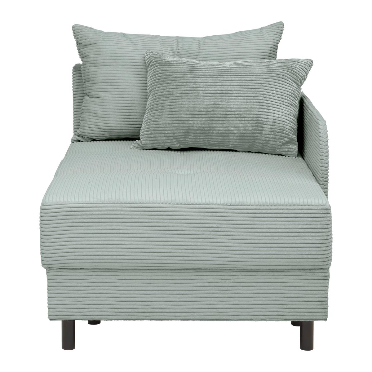 Liege Nova Grau - Schwarz/Grau, MODERN, Holz/Textil (85/62/145cm) - Mömax