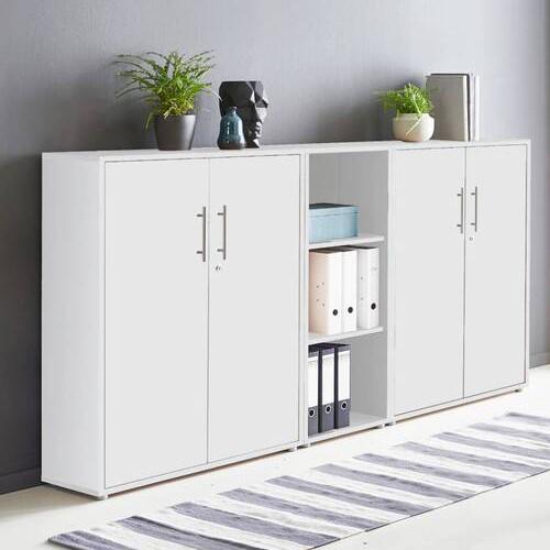 Aktenschrank Office Edition Sw Set 8 Weiß - Weiß, MODERN, Holzwerkstoff (213/114/33cm) - MID.YOU