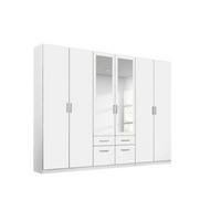 Drehtürenschrank Bingen Weiß - Alufarben/Weiß, MODERN, Holzwerkstoff/Kunststoff (271/229/54cm) - Rauch Möbel