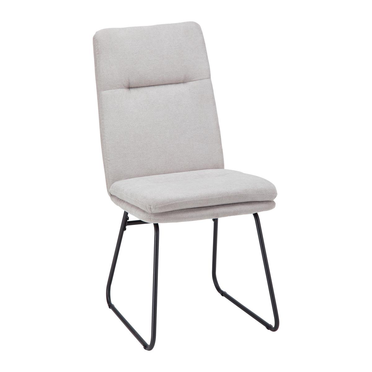 ZESTAW KRZESEŁ LEO - czarny/taupe, Modern, metal/tkanina (49/99/68cm) - Bessagi Home