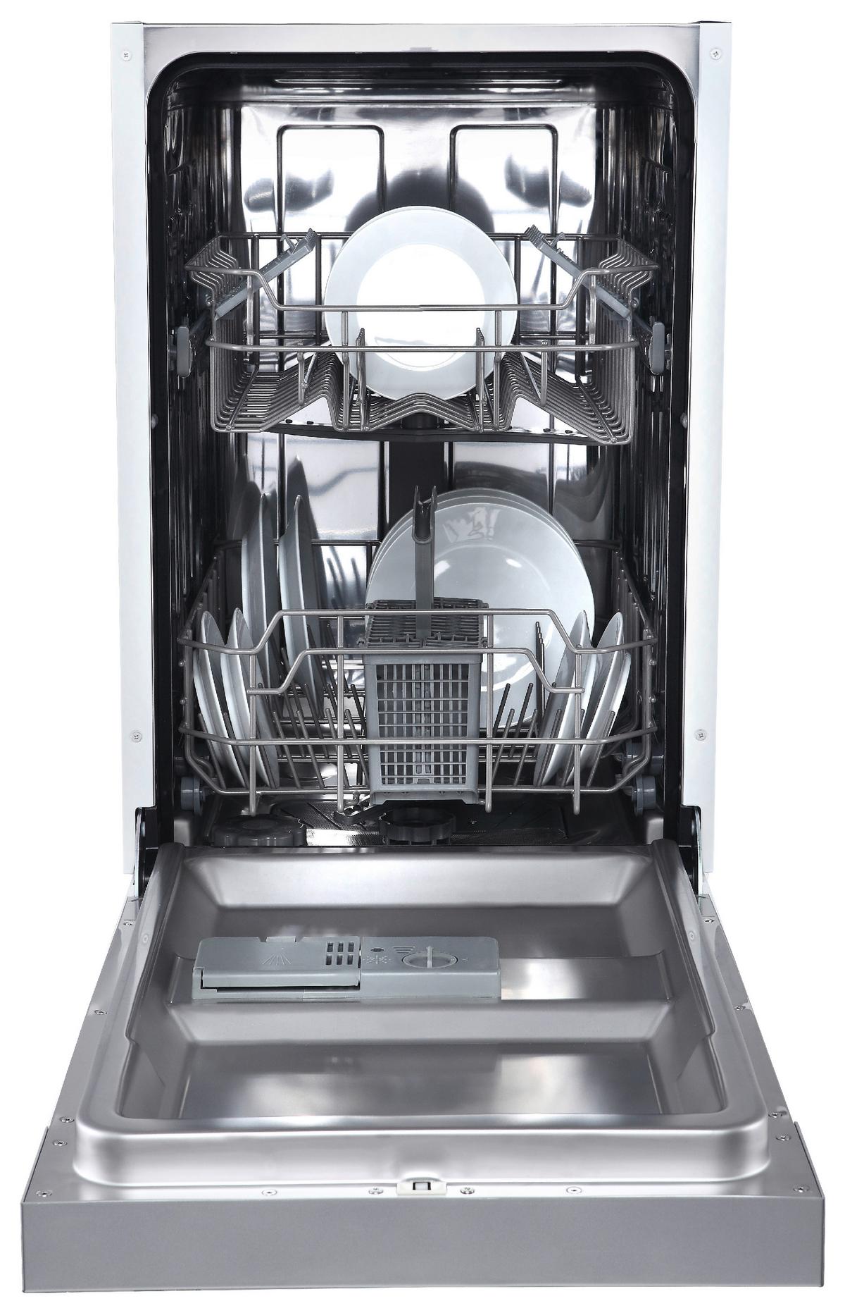 Geschirrspüler Katha Weiß/Edelstahl B: ca. 44 cm - Weiß/Grau, Trend, Kunststoff/Metall (44/81,5/57cm) - Respekta
