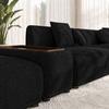 HÖRNSOFFA KIRA - svart, Modern, trä/textil (408/108cm) - Bessagi Home
