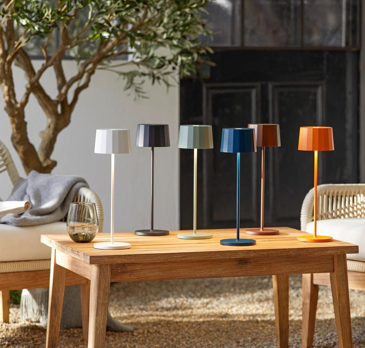 LAMPA STOŁOWA Z AKUMULATOREM PLEAT - czarny, Design, tworzywo sztuczne/metal (11/35cm) - Dieter Knoll