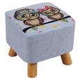 Hocker mit Eulenmotiv - Multicolor/Naturfarben, Holz/Textil (30/30/30cm) Hocker mit Eulenmotiv - Multicolor/Naturfarben, Holz/Textil (30/30/30cm)