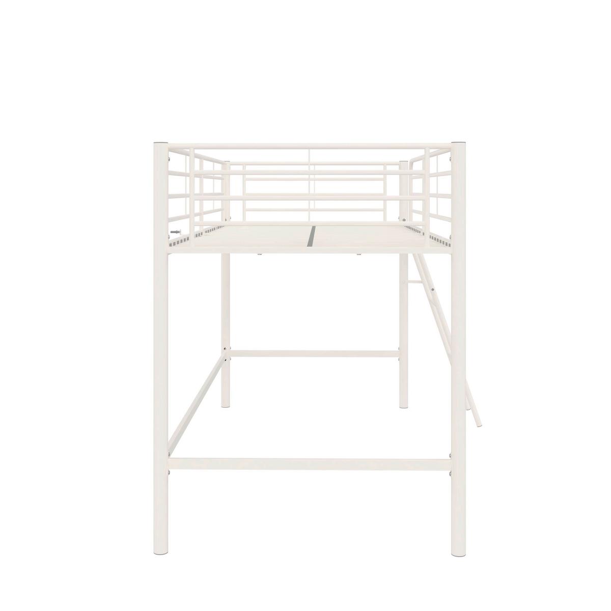 Hochbett Jodie Weiß - Weiß, Design, Metall (207/129/130cm) - MID.YOU