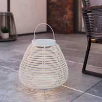 Solarleuchte Anina Weiß Metall/Kunststoff - Weiß, MODERN, Kunststoff/Metall (31/29/31cm) - Bessagi Garden