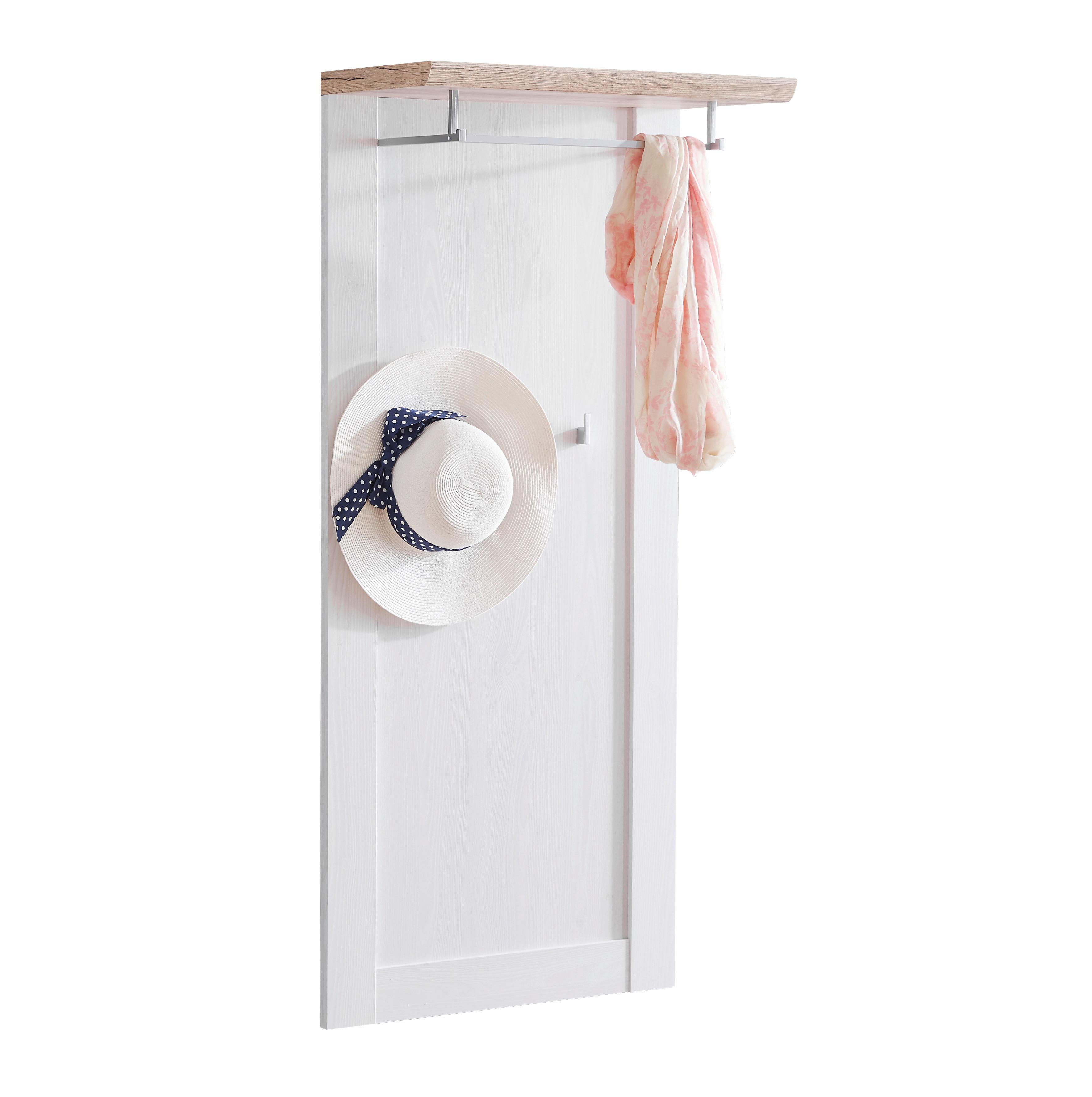 PANEL DO PRZEDPOKOJU ROMANZE - kolor dębowy/biały, Design, materiał drewnopochodny (60/132/30cm) - Xora