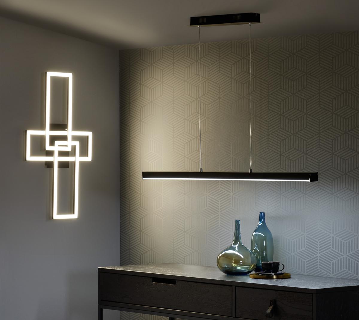 LAMPA WISZĄCA LED SUPREME *SBN*SH* - czarny, Konventionell, tworzywo sztuczne/metal (100/5/120cm) - Novel
