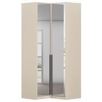 DULAP PE COLT ALABAMA - argintiu/transparent, Modern, material pe bază de lemn (100/229/102cm) - Modern Living