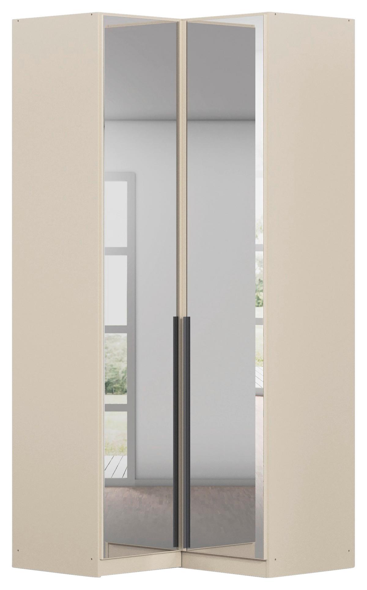 DULAP PE COLT ALABAMA - argintiu/transparent, Modern, material pe bază de lemn (100/229/102cm) - Modern Living