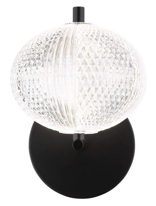 Led Svjetiljka Zidna 16042w - prozirno/crna, Konvencionalno, metal/plastika (15/20,5/21,5cm) - Globo