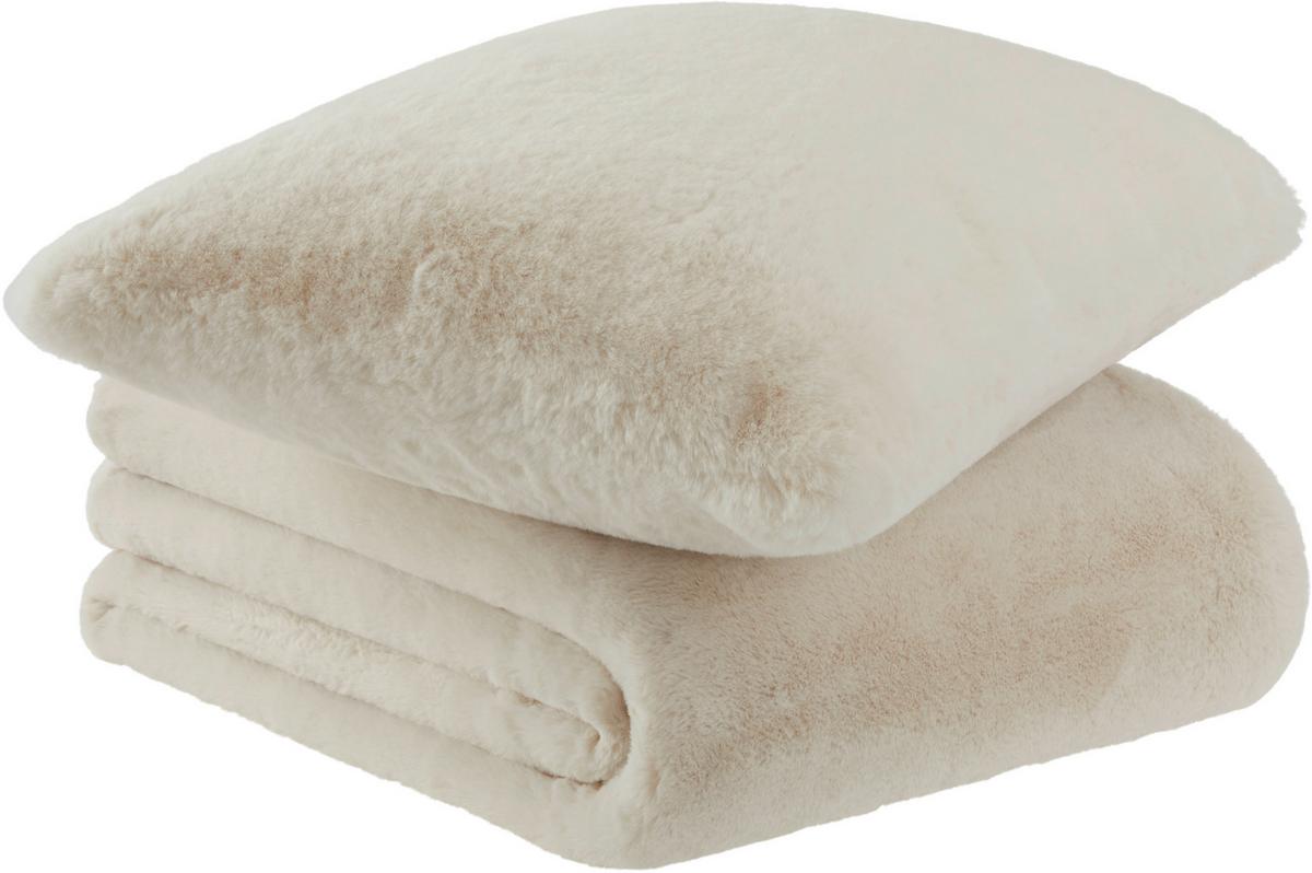 Krznena Blazina Liz - bela, Moderno, tekstil (45/45cm) - Premium Living
