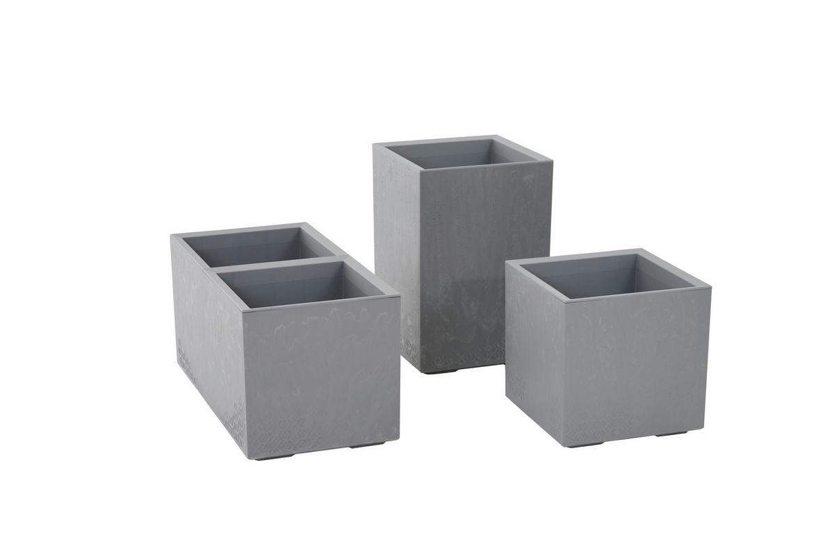 Blumenkasten Grau - Grau, Basics, Kunststoff (80/40/40cm) - Siena Garden