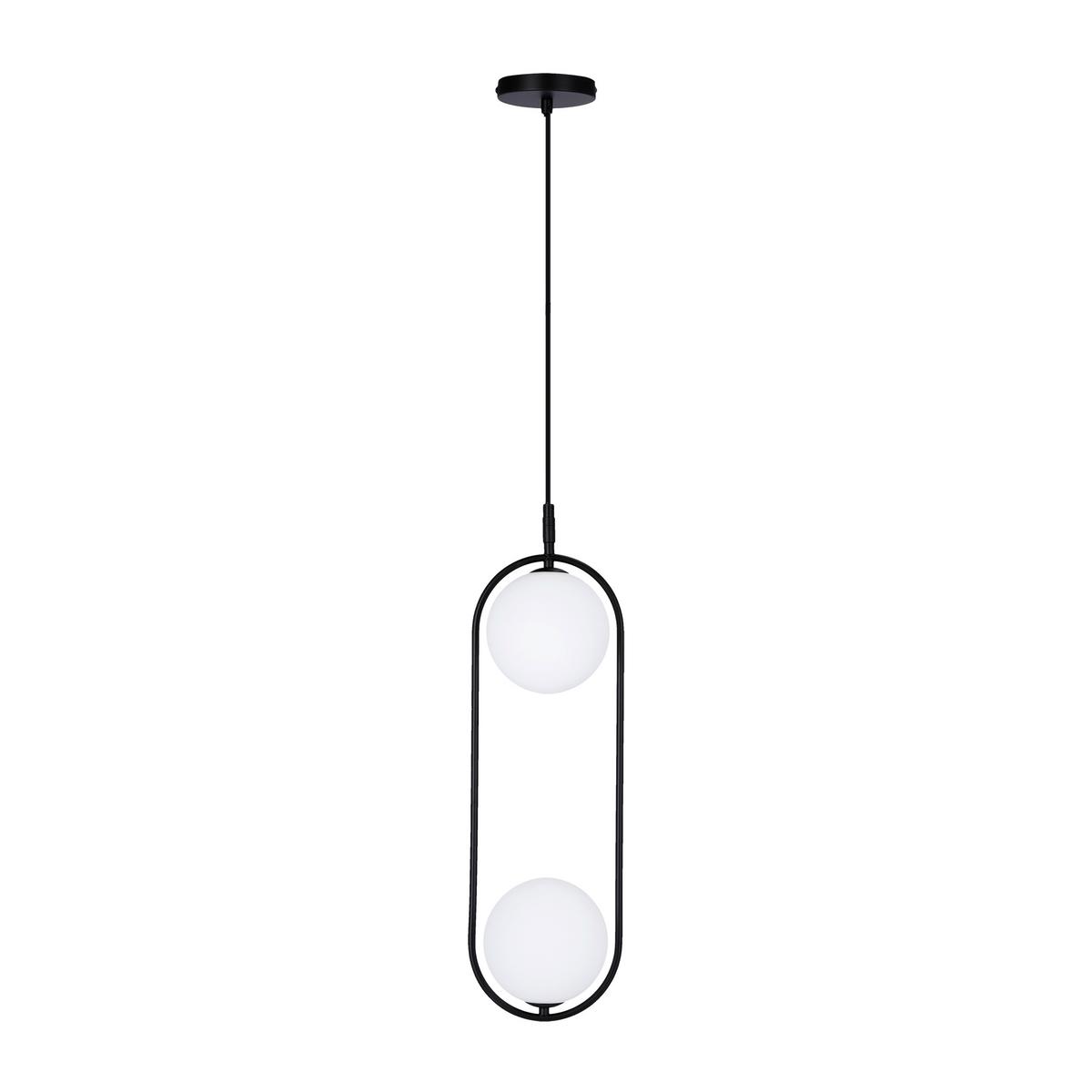 Viseća Svjetiljka Cordel - bijela/crna, Design, metal (18.5/15/140cm)
