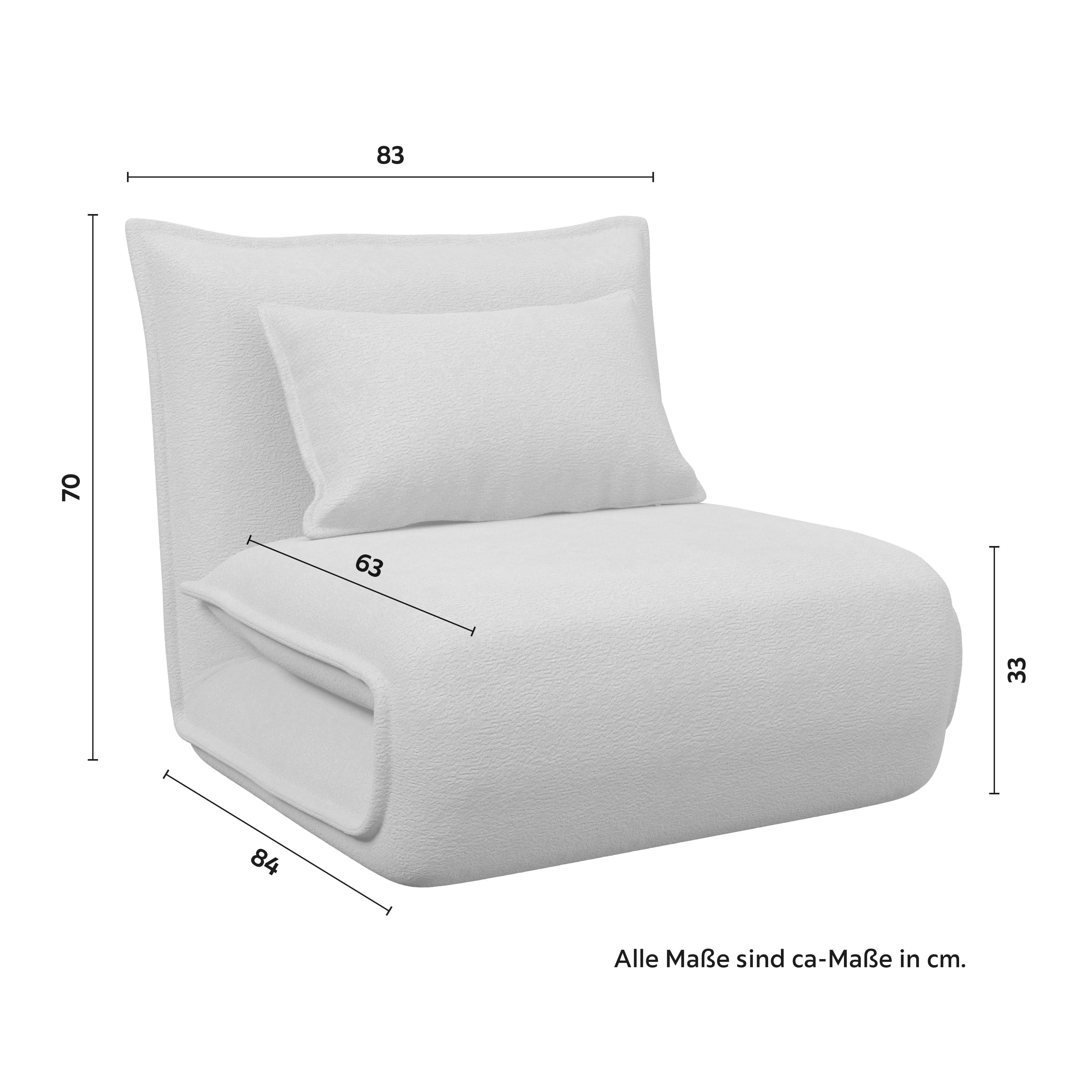 BÄDDFÅTÖLJ MACY - beige, Modern, metall/textil (83/70/84cm) - Bessagi Home