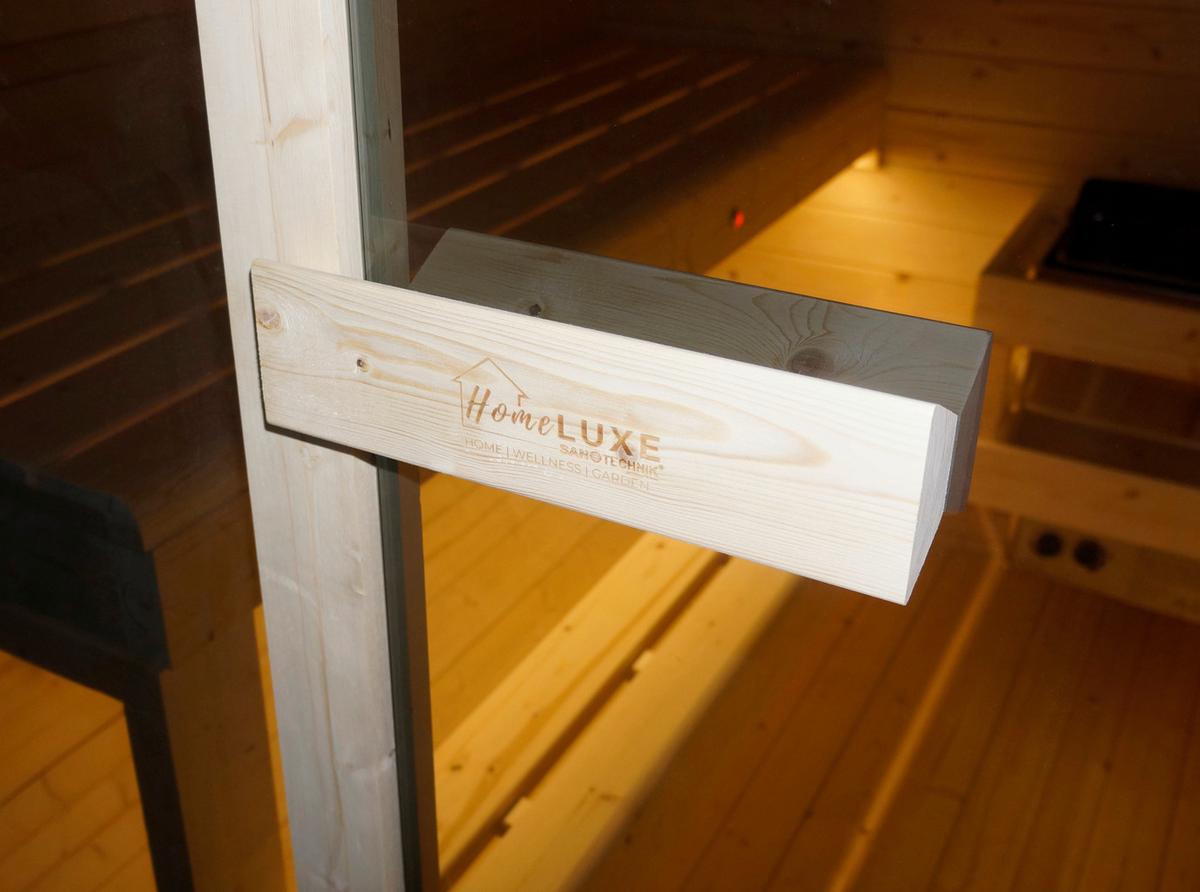 Szaunahordó Bergen - lucfenyőszínű, Konventionell, üveg/fa (194,8/220/191,5cm) - Sanotechnik