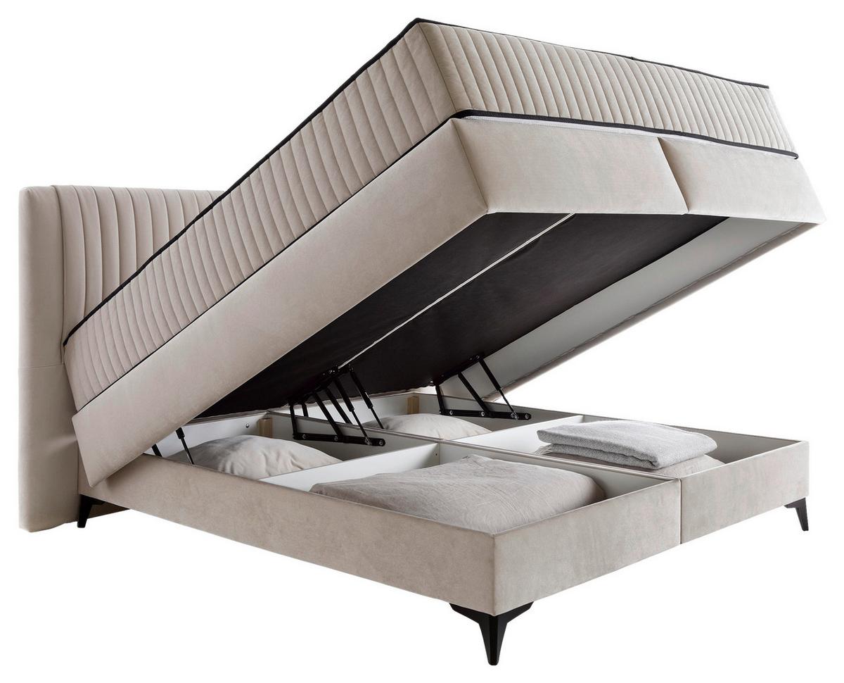 PAT BOX DREAM 120 - bej, Modern, lemn/textil (120/200cm) - Premium Living