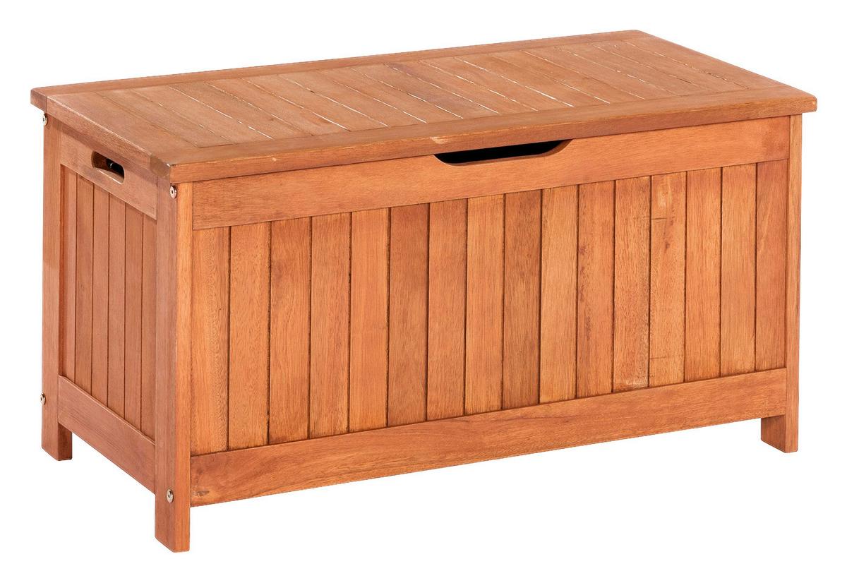Kissenbox BxHxT: 88x45x45 cm Echtholz - Naturfarben, ROMANTIK / LANDHAUS, Holz (88/45/45cm) - Gardenson
