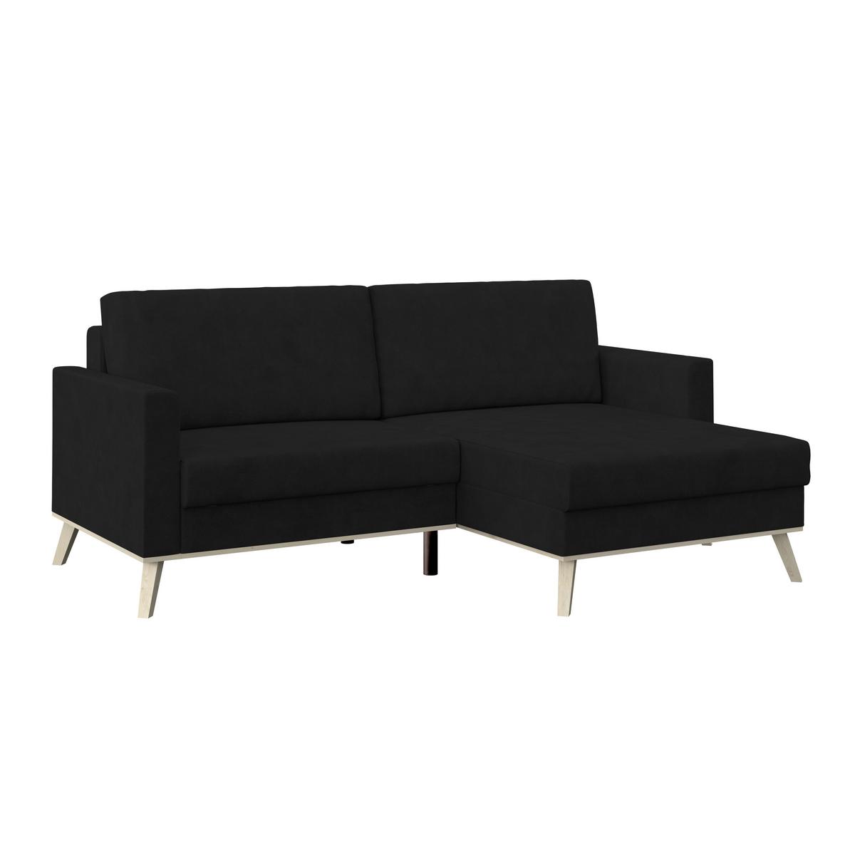 Kutna Garnitura Carini - boje hrasta/crna, Basics, tekstil/drvo (222/152cm) - Modern Living