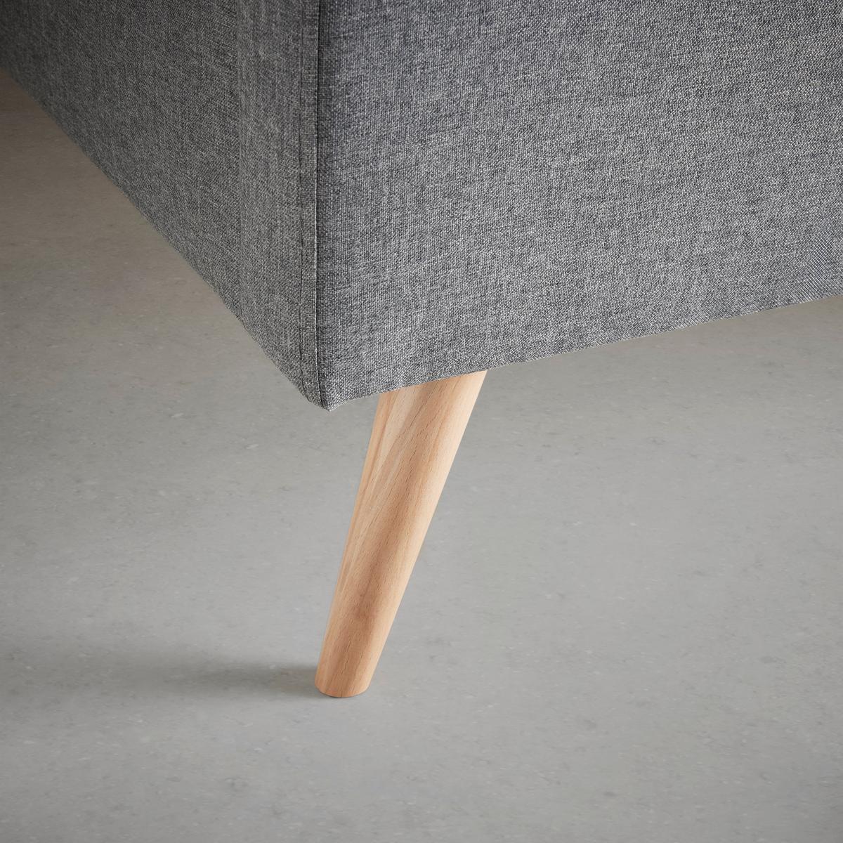 Polsterbett Barleta Dunkelgrau ca. 140x200cm - Dunkelgrau/Naturfarben, MODERN, Holz/Textil (140/200cm) - Mömax
