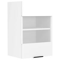 Küchenoberschrank Fasola - Weiss/Schwarz, Trend, Glas/Holzwerkstoff (40/60/31cm) - MID.YOU