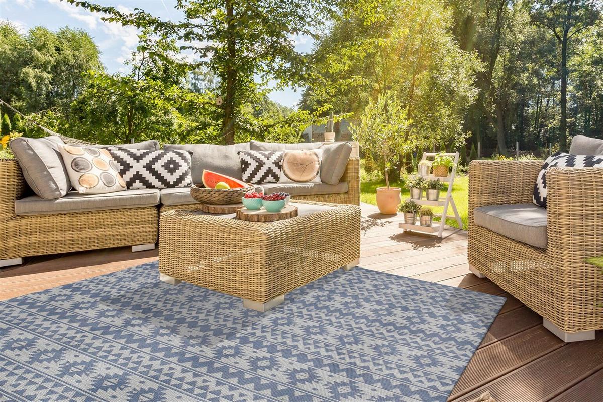 Flachwebeteppich Sunny 210 Hellblau 80 X 150 - Hellblau, Basics, Textil (80/150cm) - Kayoom