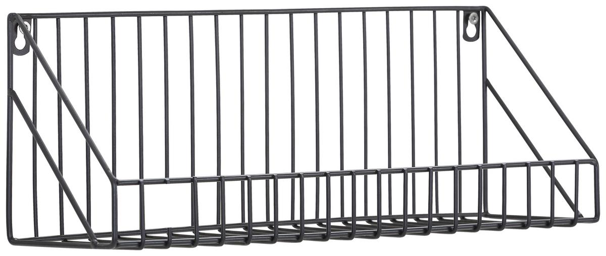 REGAŁ ŚCIENNY RON - czarny, Trend, metal (40/14/11cm) - Carryhome